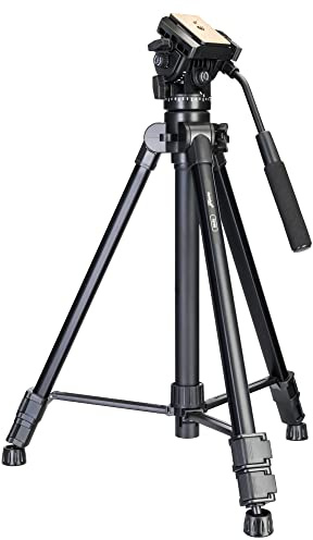 Levenhuk Level Plus VT20 Stabiles Bodenstativ Mit Wasserwaage, Fluidkopf Und 600—1650 mm Höhe Für Optische Geräte Bis Zu 10 kg