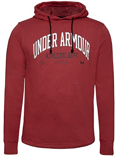 Under Armour Mens Fleece Tops Men's Ua Rival Terry Athletic Department Hoodie, Red, 1370354-600, LG