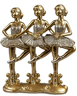 formano Ballettgruppe Moderne Figur 20 cm Klassik-Gold-Silber