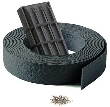 Jardinex Pack Bordure de Flexible 20 m + 20 piquets - Noir