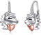 925 Sterling Silber Einhorn Ohrringe Leverback Schmuck für Damen Mädchen