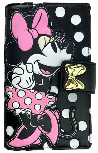 Loungefly Disney Minnie Mouse Kunstleder Geldbörse Snap Flap Clutch, Minnie Maus, Clutch mit Schnappverschluss