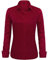 J.VER Women's Burgundy Red Long Sleeve Dress Shirt Fitted Stretch Executive Office Work Business Casual Formal Shirt Blouse with Single Cuff L