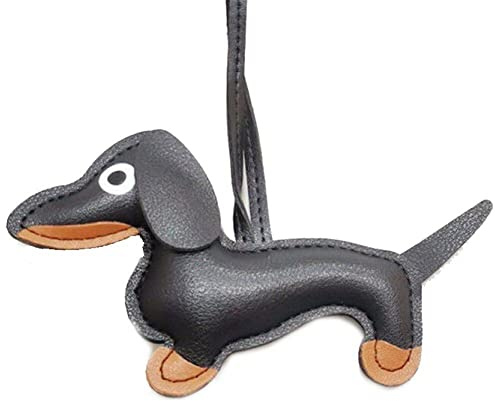 Casiler Süße Welpe Hundetasche Anhänger Key Chain Mode Pu Leder Dackel Dackel Ringzubehör