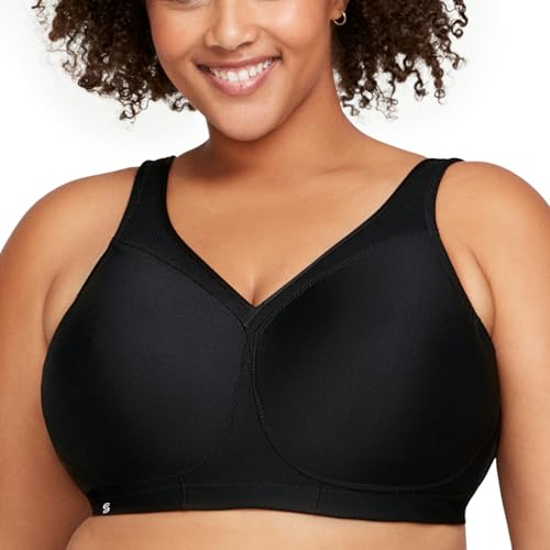 Glamorise Damen MagicLift Seamless Wirefree #1006 Sports Bra, Schwarz, 95J EU
