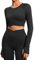 HAWILAND Sportanzug Damen 2 Stücke Jogginganzug Hosen und Sport Crop Top workout Set mit Crossover High Waist Sport Set #1 Schwarz S