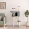 ADWOA Kratzbaum mit Sisal-Kratzsäulen Hellgrau 143 cm Cat Tree Kratzbaum Grosse Katzen Stabil Kratztonne