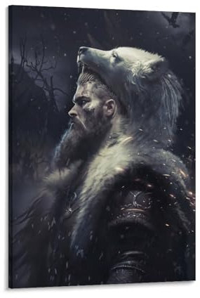 Poster Griechisch-nordische Mythologie, Götter, Berserker-Krieger, Kunstwerk, Leinwand-Poster, Wandkunstdrucke, Heimdekoration, 60 x 90 cm