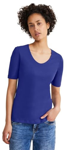 Street One Damen Basic Kurzarmshirt intense royal blue 36
