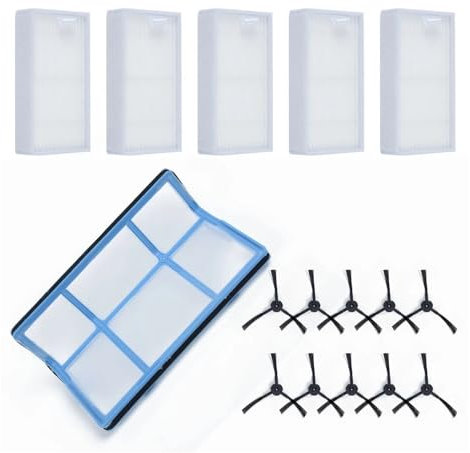 Compatibile con Medion MD 18500/18600/18501 Robot aspirapolvere Filtro Hepa Filtro primario Spin Edge Spazzola Laterale Kit di Accessori di Ricambio (Color : Set B)