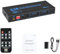 WANSUPYIN 4 In 2 Out HDMI Matrix Switcher Splitter with Optical and 3.5mm Audio Output, 4K HDMI Matrix Switch Support ARC EDID
