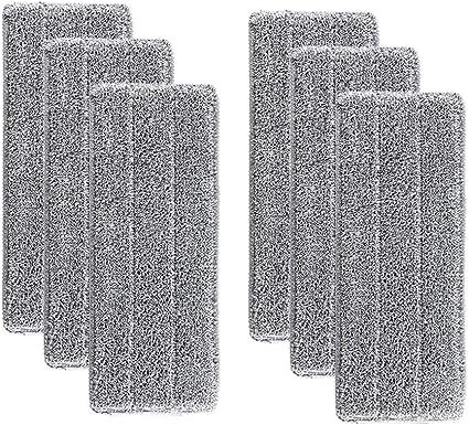 Mop Pads, Replacement Pads, Cleaning Pad for Household Mop Head in Microfiber, for Cleaning and Scouring Wet or Dry Floors. (6Pcs)