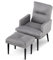 CLIPOP Ohrensessel mit Hocker, Relaxsessel mit Liegefunktion, Sessel & Ottomane, Polsterstuhl & Kissen, Fernsehsessel, TV-Sessel für Schlafzimmer, Wohnzimmer, 65x65x85 cm (Baumwoll-Leinen Hell Grau)