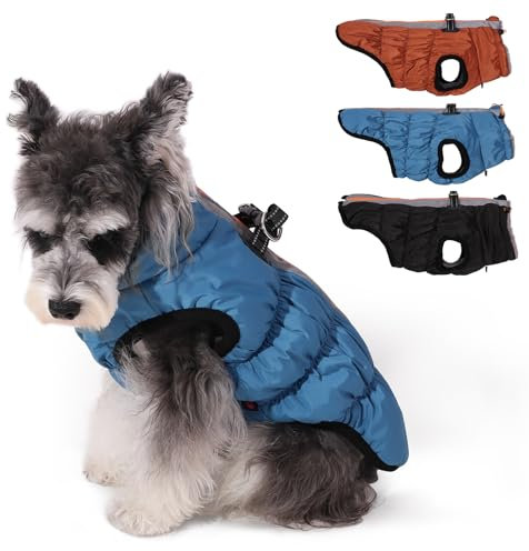 Savlot Warmer Hundemantel Wasserfest Hundejacke Hunde-Wintermantel mit D-Ring Hundekleidung Haustier-Hundebekleidung, Gemütliche Schneejacke Weste für kleine, Mittelgroße und Große Hunde