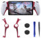 DLseego Handheld Decorative Strip Shell for PS Portal,Replacement Case Cover with 2PCS Thumbstick Grip Caps for PlayStation Portal Remote Player Handle,Red