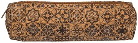 LK Trend & Style Kork Federmappe, buntes Design, 20 x 4,5 x 5,5 cm, alternatives Material, nachhaltig, Reißverschluss (mit Blautönen)