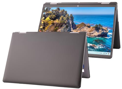 mCover Hard Case ONLY Compatible for 2024~2025 14 HP Envy x360 14-FAxxxx / 14-FCxxxx 2in1 Convertible Laptop PC(NOT Fitting Any Other HP Models) - Black
