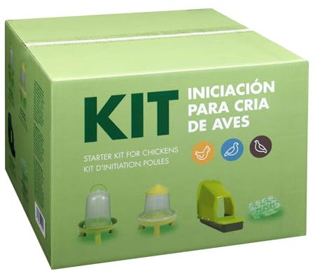 Agrarzone Starter Set für Hühner - Set mit Hühnertränke, Futterautomat, Legenest und Eierbox für 12 Eier - ideal für Einsteiger - Hühnerstall Zubehör