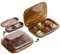 MURRI&MURRDI Pilulier de voyage, 6 compartiments, petit pilulier quotidien pour contenir des vitamines, pilulier portable pour poche, sac à main, organiseur de médicaments amovible (café G)