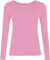 FASHION MY LOVE Women Ladies Long Sleeve Round Neck Plain Top Stretchy Casual Summer T-Shirts Basic Slim fit Tee Tops UK Plus Size 8-26 Rose Pink