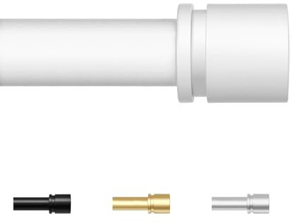 HOTOZON Gardinenstange Weiß 80-148 cm, Vorhangstange 25 mm Durchmesser, Gardinenstange Ausziehbar mit Einfaches Endstücke mit Halterungen, Gardinenstangen für Schlafzimmer, Wohnzimmer oder Küche