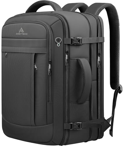60L Extra Large Travel Laptop Backpack,3XL Expandable Carry On Backpack for Men, Big Capacity Heavy Duty Business Suitcase Daypack Bag Fits 18.4-19 Inch Laptops, Travel Gifts for Men Women, Black