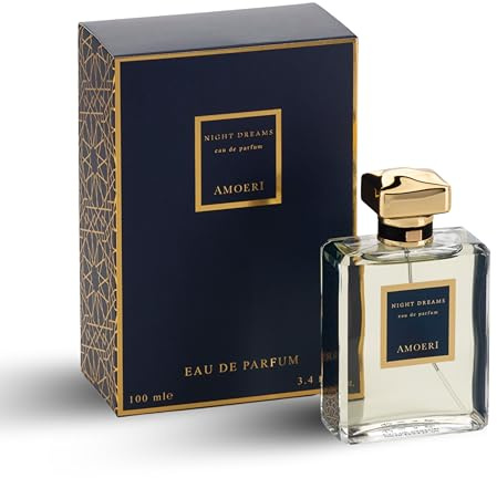 AMOERI Eau de Parfum Night Dreams Uni 100ML - Sensationelles Dufterlebnis mit blumigen, frischen und orientalischen Untertönen - Lang anhaltender raffinierter Duft mit 25% Ölbasis