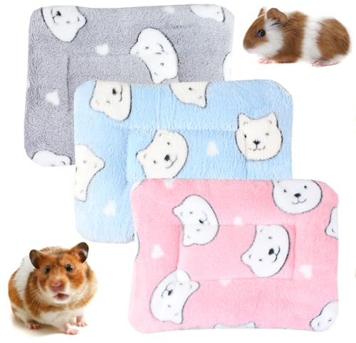 BundleMall Kleintier-Plüschbett, flauschig, weich, warm, Welpenmatte, Decke, Meerschweinchen, Hamster, Kaninchen, Bettmatte, Fleece-Schlafunterlage für Kätzchen, Kaninchen, Chinchilla, Eichhörnchen