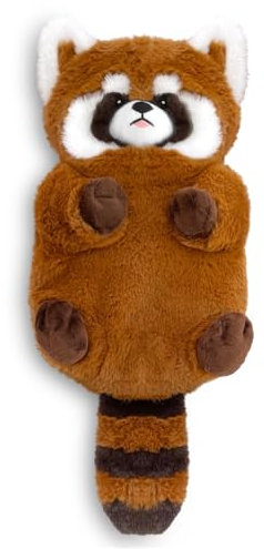 Red Panda Microwave Heating Pads for Neck and Shoulders, Stomach & Muscles & Joint, Washable Cozy Plush Stuffed Animal, 43x20cm Natural Moist Wheat Bags Microwavable, Unscented