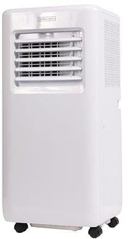 Olsen & Smith 9000 BTU 3-in-1 Portable Air Conditioning Unit, AC Air Con Conditioner Cooler On Wheels with Cooling, Fan & Dehumidifier Functions, 24H Timer with Window Kit & Remote Control, White
