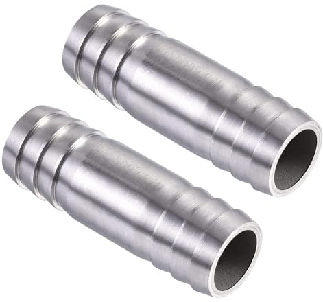 TA-VIGOR 2Pcs Barb Hose Fittings, 20mm x 60mm Straight Coupler Air Hose Connectors Splicer Stainless Steel Quick Adapter for Air Pipe, Fuel Line, Water Pipe