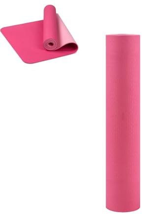 Esterilla Yoga Antideslizante 6mm Gruesa, Esterilla Fitness y Alfombra Gym,Esterilla Pilates para Hombre y Mujer, Kit Pilates en Casa, Esterilla Yoga para Principiantes y Viaje, Material TPE Ecológico
