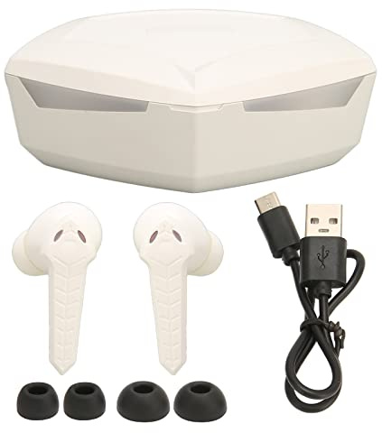 Phefop Bluetooth Gaming Earbuds, Low Latency 45ms (White)