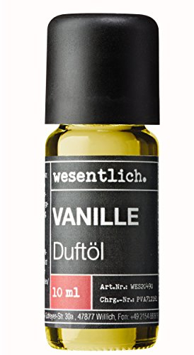 wesentlich. Duftöl Vanille 10ml - feiner Duft für Diffuser und Lampe - als Raumduft oder zur Kerzenherstellung - pure Premium Öle aus Deutschland