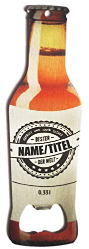 Flaschenöffner Bester Papa | Personalisiert mit Wunschtext Opa, Onkel, Patenonkel, Trainer, Hausmeister | Flaschenöffner Personalisiert auch mit Name
