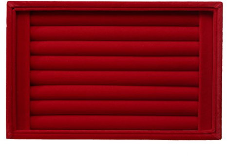 Broadroot Samt Ohrringe Ohrstecker Schmuckständer Halter Organizer Rack (Rot)