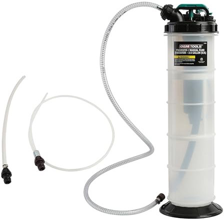 OEMTOOLS 24938 10 Quart (2.5 Gallons) Manual Fluid Extractor, Manual and Pneumatic Oil Extractor, Fluid Vacuum Extractor, Vacuum Evacuator