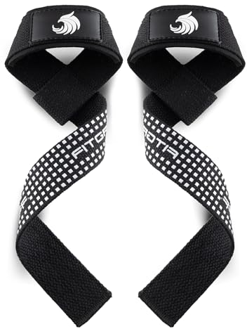 Fitgriff® Zughilfen (gepolstert) für Krafttraining, Bodybuilding, Fitness - Kreuzheben Gurte - Lifting Straps - für Frauen und Männer (Silicone Grip)