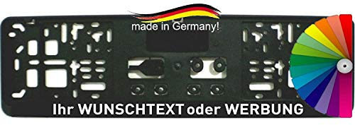 Kennzeichenhalter - KURZ 46 cm - MIT INDIVIDUELLEM WUNSCHTEXT - PREMIUMQUALITÄT - personalisiert - 1 Stück 460 mm