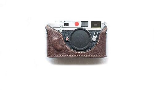 Handgefertigt aus echtem echtem Leder halbe Kamera Tasche Hülle für Leica M6 MP Dunkelbraun