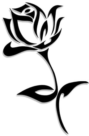 Decus Rose L 0221 (schwarz) // Sticker OEM JDM Style Aufkleber