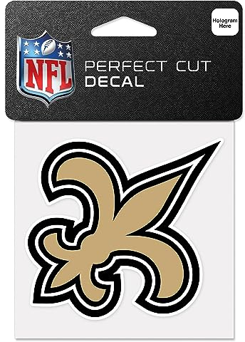 WinCraft New Orleans Saints Logo 10,2 x 10,2 cm Farbe Perfekter Schnitt Aufkleber