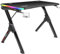 Mars Gaming MGDRGB, Mesa Gaming RGB, Soporte Cascos + Botella, 110x60cm, Negro