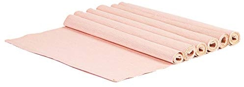 Nicola Spring Baumwollstoff -Tischematen - Baby Pink - Pack Von 6