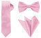 Allegra K Cravate pour homme Tache Cravate Nœud papillon Poche Carré de couleur unie pour les affaires de mariage Rose Taille unique