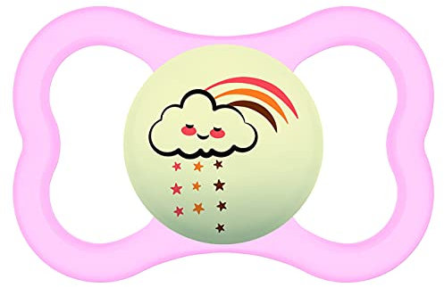 MAM Supreme Night Ciuccio Luminoso in Silicone, con Custodia Porta Succhietto, 16+ Mesi, Lilla