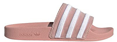 adidas Originals Women's Adilette Slipper, Wonder Mauve/White/Wonder Mauve, 9