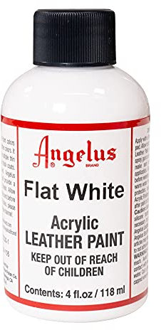 Pintura acrílica para cuero Angelus 4oz (118 ml) (Flat White)