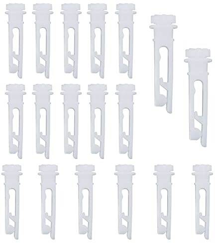 ZZLZX 18PCS Vertikale Fenster Blind Vertikale Jalousie Reparatur Jalousien Träger Vorbau Vertikale Jalousien Vorhang Zubehör Vertikale Jalousien Vorbau Ersatz Weiß Stiele