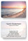 100 Visitenkarten, laminiert, 85 x 55 mm, inkl. Kartenspender - Strand Meer Sonnenuntergang